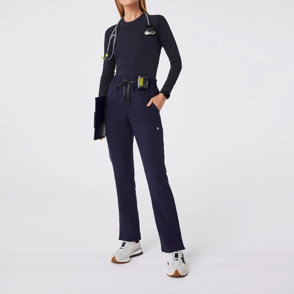 Figs Dowa High Waisted Scrub Pants (Navy) - Picture 1 of 2